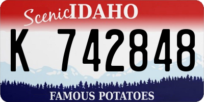 ID license plate K742848