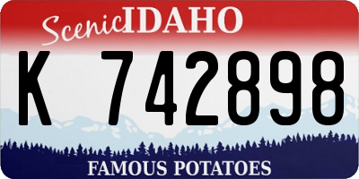 ID license plate K742898