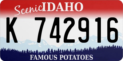 ID license plate K742916
