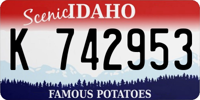 ID license plate K742953