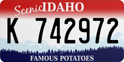 ID license plate K742972