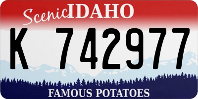 ID license plate K742977