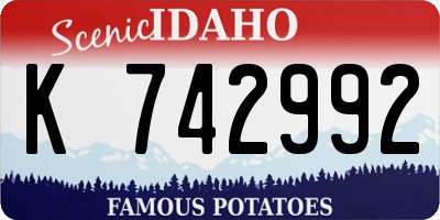 ID license plate K742992