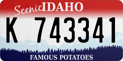 ID license plate K743341