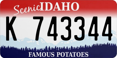 ID license plate K743344