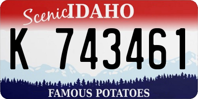 ID license plate K743461