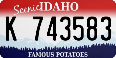 ID license plate K743583