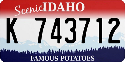 ID license plate K743712