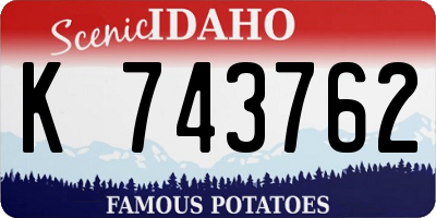 ID license plate K743762