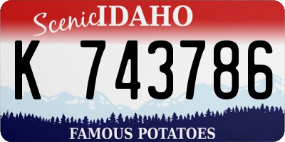 ID license plate K743786