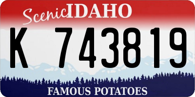 ID license plate K743819