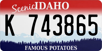 ID license plate K743865