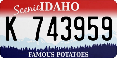 ID license plate K743959