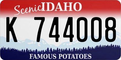ID license plate K744008