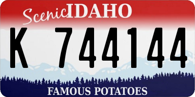 ID license plate K744144