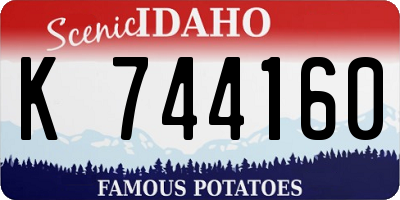 ID license plate K744160