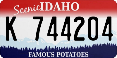 ID license plate K744204