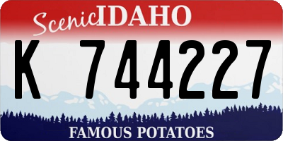 ID license plate K744227