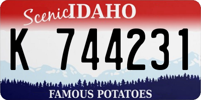 ID license plate K744231