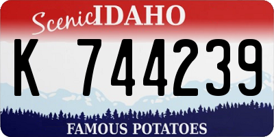 ID license plate K744239