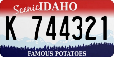 ID license plate K744321