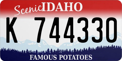 ID license plate K744330