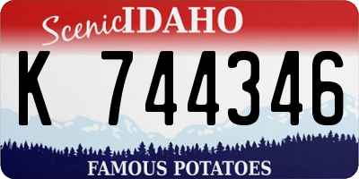 ID license plate K744346