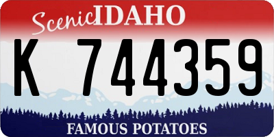 ID license plate K744359