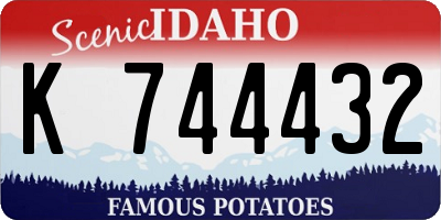 ID license plate K744432