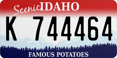 ID license plate K744464