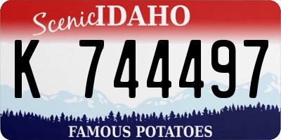 ID license plate K744497