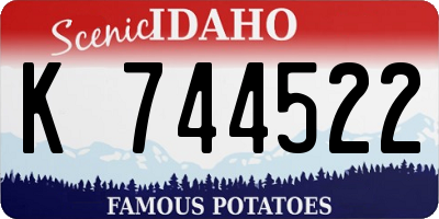 ID license plate K744522