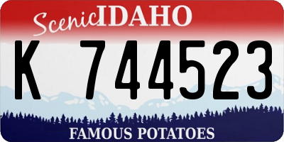 ID license plate K744523