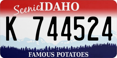 ID license plate K744524