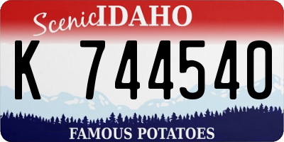 ID license plate K744540
