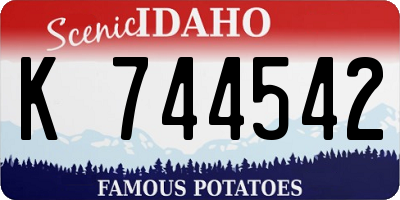 ID license plate K744542