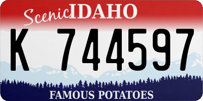 ID license plate K744597
