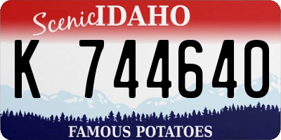 ID license plate K744640