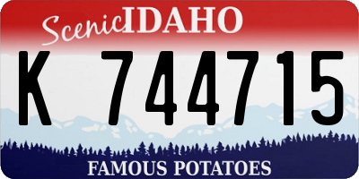 ID license plate K744715
