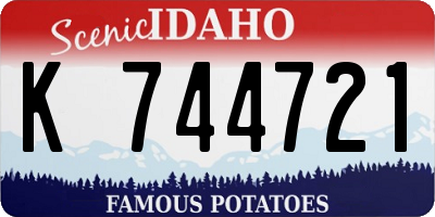 ID license plate K744721