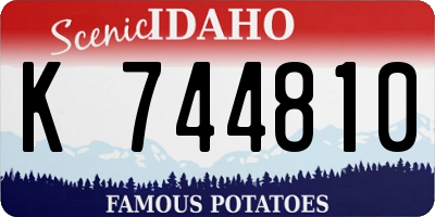ID license plate K744810