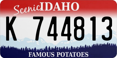 ID license plate K744813