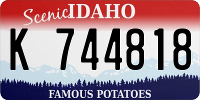 ID license plate K744818