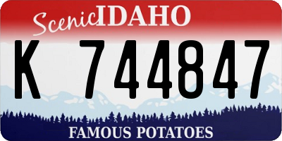 ID license plate K744847