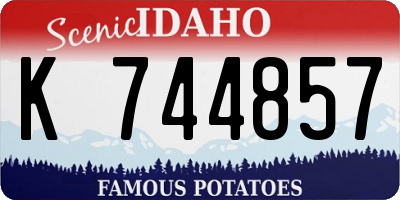 ID license plate K744857