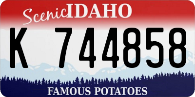 ID license plate K744858