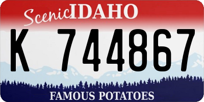 ID license plate K744867