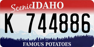 ID license plate K744886
