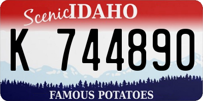 ID license plate K744890