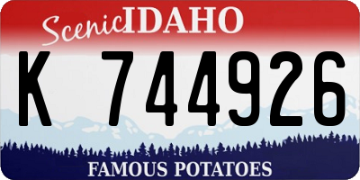 ID license plate K744926